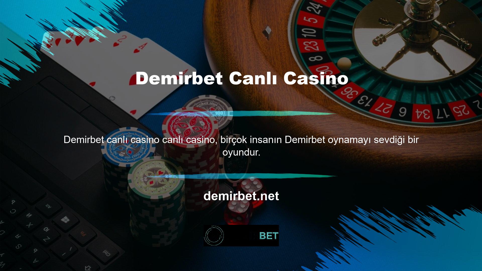 Oyunlar geniş bir ekranda görüntülenir ve oyuncular bir mikrofon ve sohbet işlevi ile bayilerle etkileşime girebilir